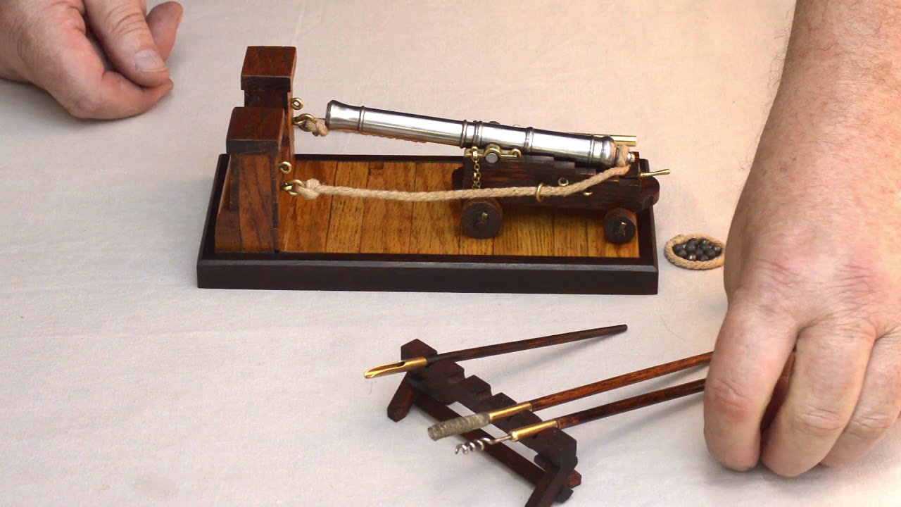 Loading procedure of an 18th century naval cannon.