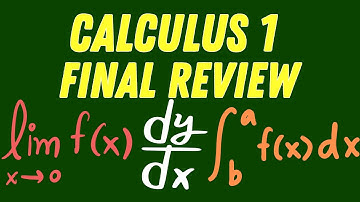 Calculus 1 Final Review - Full Crash Course + Practice Test