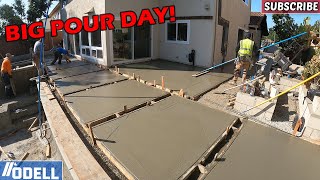 How to Pour a Modern Concrete Pool Deck with Stepping Pads