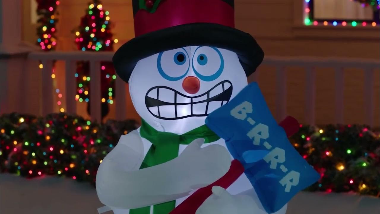 6 ft Animated Shivering Snowman Inflatable YouTube