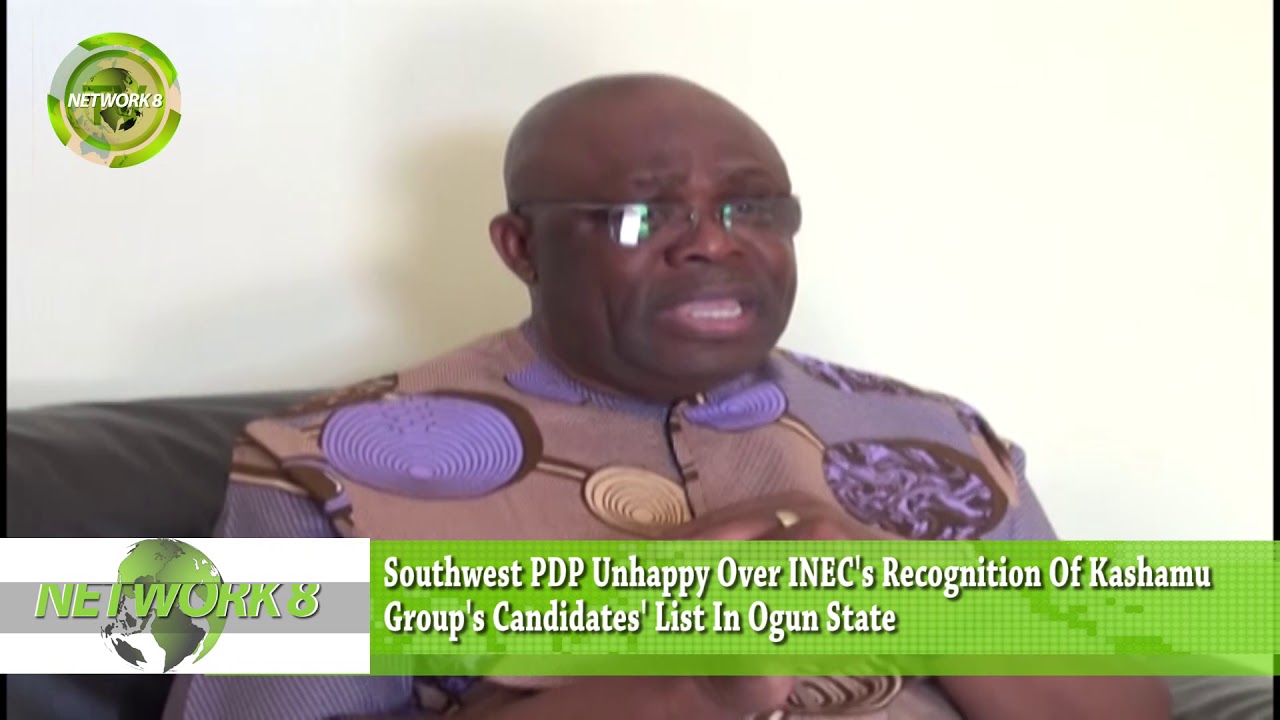SOUTHWEST PDP FROWNS AT INEC'S RECOGNITION OF CANDIDATES FROM KASHAMU GROUP IN OGUN