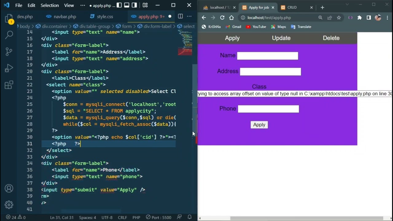 Warning :- trying to access array offset on value of type null php error - YouTube Warning :- Trying To Access Array Offset On Value Of Type Null Php Error - Youtube