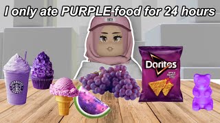 I only ate PURPLE food for 24 hours…