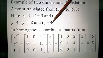 Computer Graphics: Two Dimensional Translation