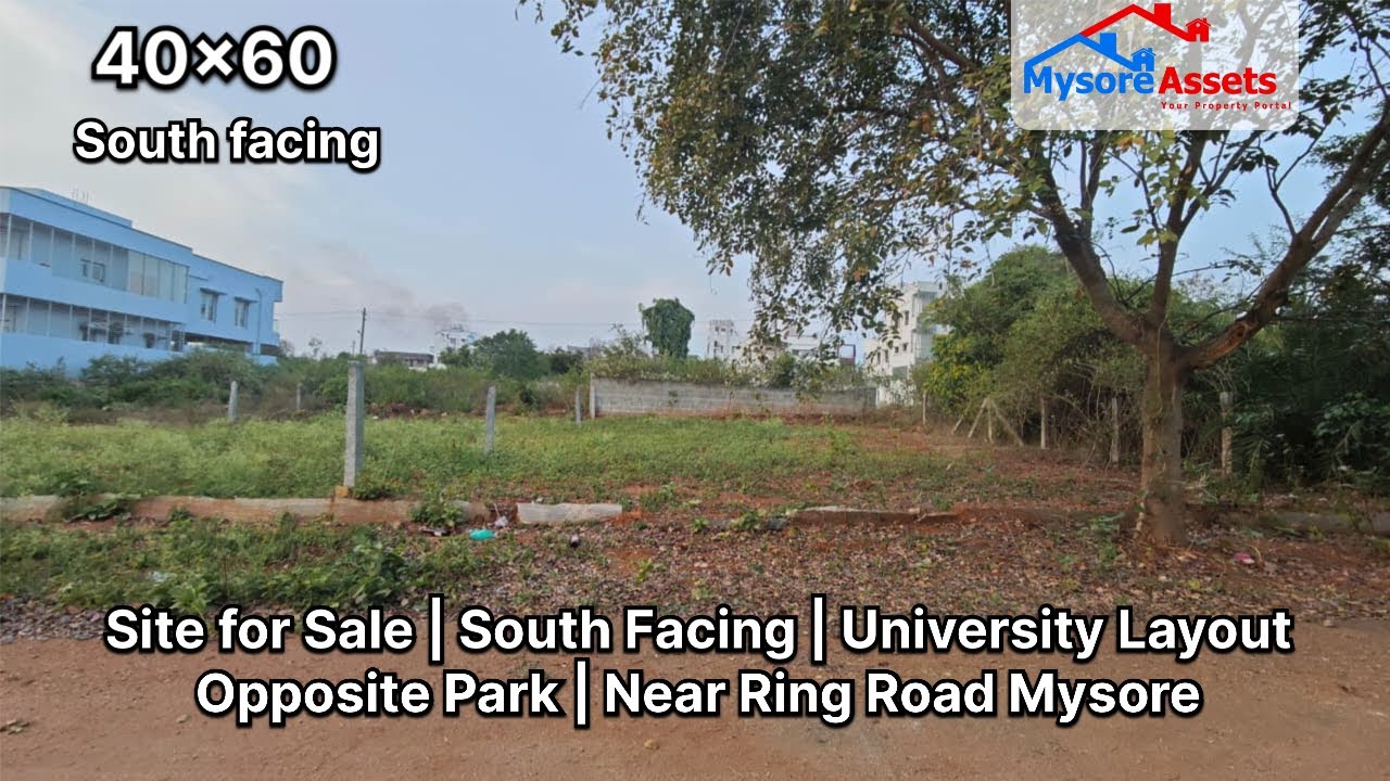 40x60 Site Sale in University Layout Opp Park Near Ring Road