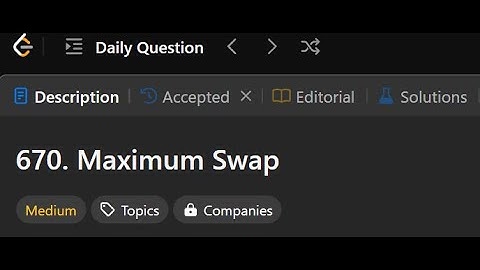 670. Maximum Swap | LeetCode Daily Question | leetcode solution | October 17, 2024