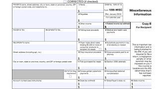 IRS Form 1099MISC walkthrough (Miscellaneous Information)