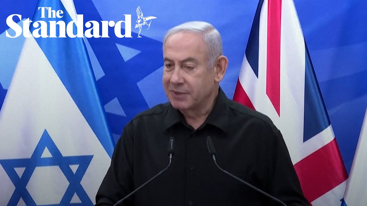Benjamin Netanyahu predicts ‘long war’ against Hamas at press conference with Rishi Sunak
