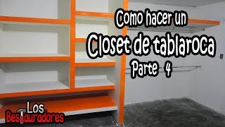 Como hacer Closet/Ropero de tablaroca Parte 4.- Juntas, Pasta y Acabado