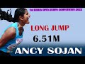 Ancy Sojan Long Jump 6.51M || 1st Indian Open Jumps Competition 2022