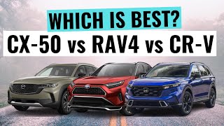2023 Toyota RAV4 VS Mazda CX50 VS Honda CRV || Which SUV Is Best?
