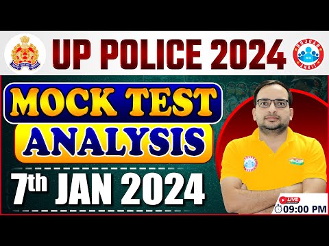 UP Police Constable 2024, UPP Constable 07 Jan Mock Test, Weekly Test Analysis By Ankit Sir