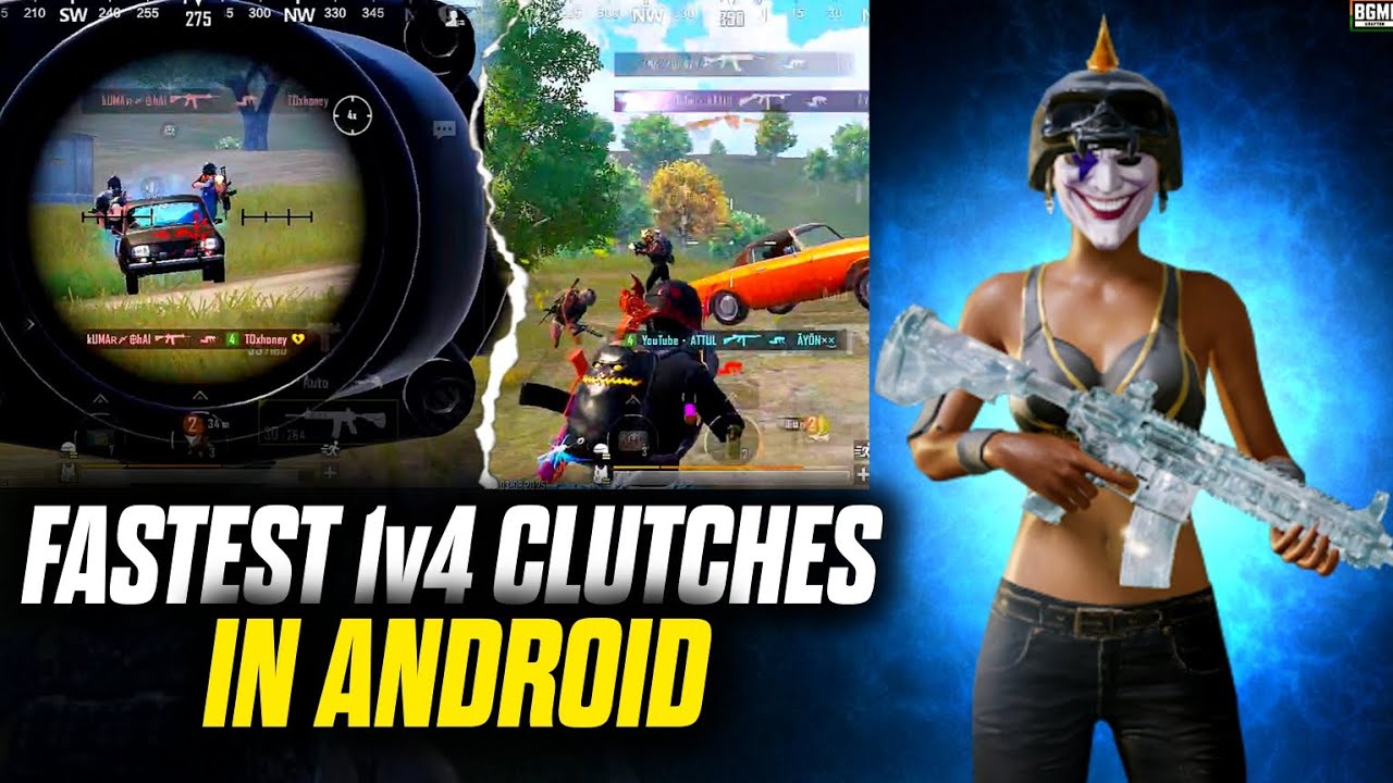 Fastest 1v4 Clutches In Android 💥 | Three Finger Player | BGMI - PUBG ...