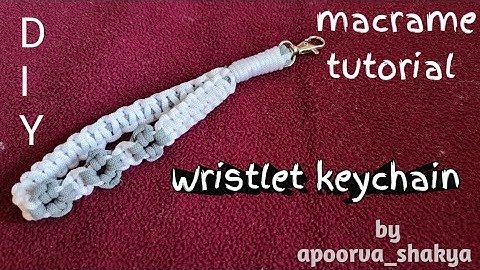 macrame Wristlet keychain tutorial |how to make #shortsfeed #youtubeshorts #macrame #apoorva_shakya