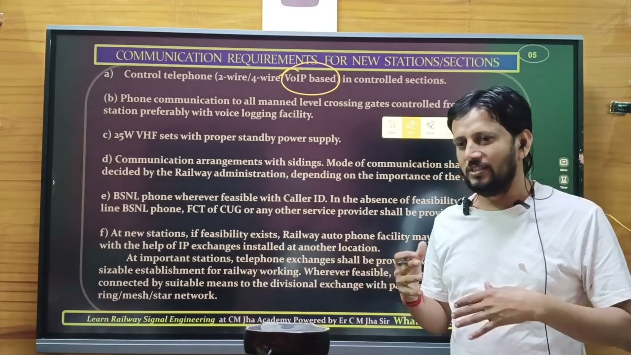 03rd class 02RS015  Communication requirement for new station in Railway Telecom by CMJha Academy