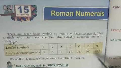 Class-4, Subject-Maths,Video-20 Chapter-15(Roman numerals) Part-1(Introduction) by Mrs Surekha.