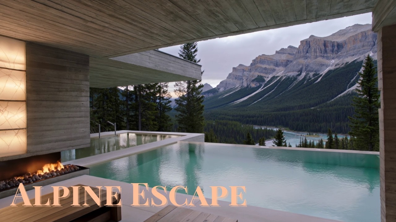 Luxury Mountain Spa Retreat 🏔️ Infinity Pool & Fireplace Ambience