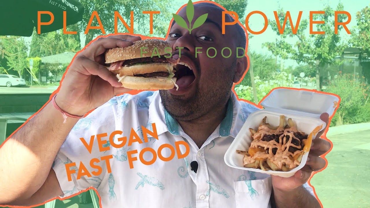Trying Plant Power Fast Food - REAL 100% Vegan Fast Food (Taste Test)