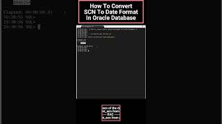 Converting SCN to Date in Oracle DB ? | Kayyum698 | @kayyum698