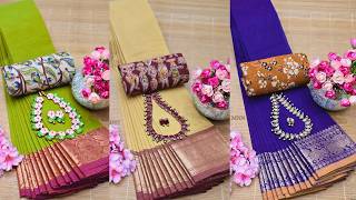 High Quality Chettinad Cotton Sarees Pure 80 Count Chettinad Cotton Sarees With Trendy Borders