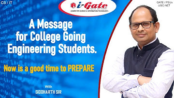 GATE 2024 Preparation Discussion | A Message for 5th Sem Engineering Students | Siddharth Sir |