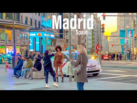 Madrid, Tây Ban Nha | Tour Đi Bộ 4K | 23 thg 1, 2022