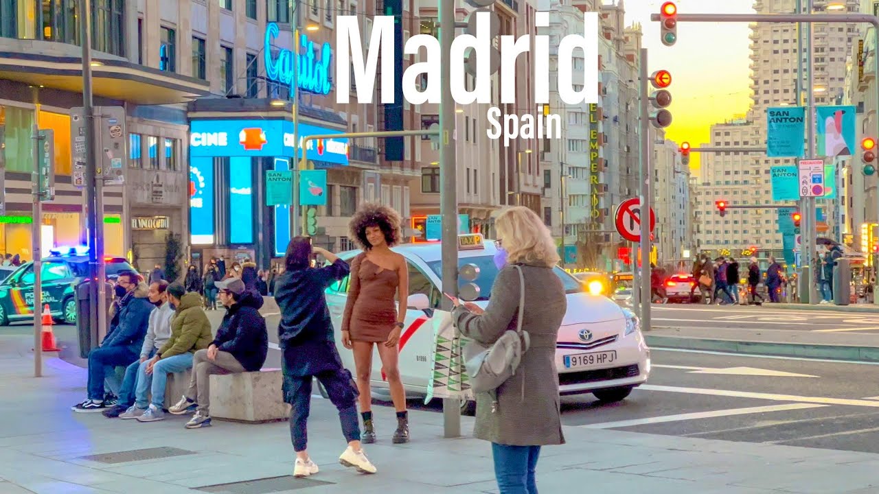 Madrid, España | Recorrido a Pie 4K | 23 ene 2022