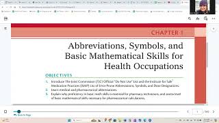 Chapter  1 Abbreviations, Symbols, and Basic Mathematical Skills for Health Occupation