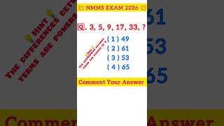 8th Class Nmms 2026 MAT Practice Question | NMMS Mat Solutions 2026 #shorts #exam