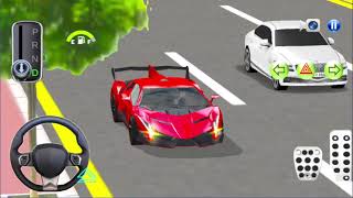 Red Lamborghini F8 Tributo Drifting - 3D Driving Class Android iOS Gameplay - Game Car screenshot 5