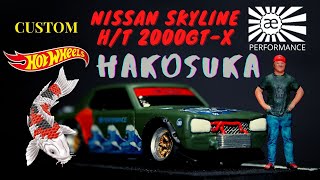 Custom HOT WHEELS NISSAN SKYLINE H/T 2000 GT-X HAKOSUKA KOI FISH