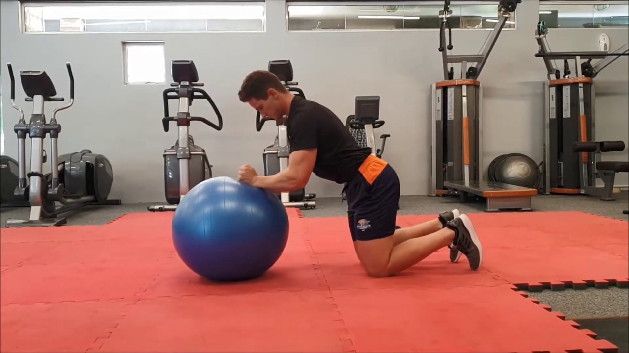 Stability Ball Kneeling Rolls YouTube