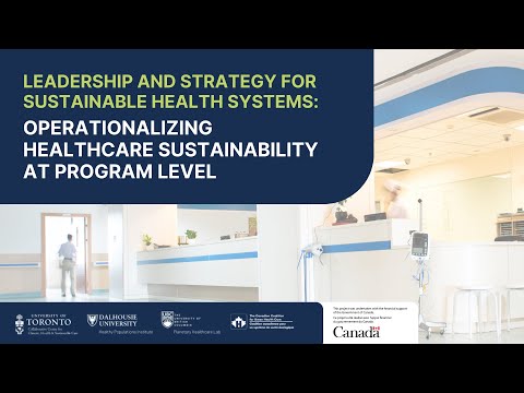 Operationalizing healthcare sustainability at program level