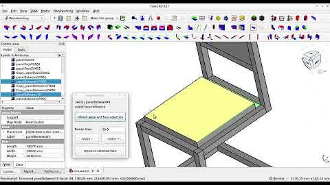 Simple chair | FreeCAD Woodworking workbench