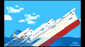 Sinking the MTS Oceanos ship with a laser beam in the Floating Sandbox simulator