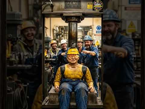 “He Was UNDER The Press…” #shortsfeed #hydraulicpress #prank