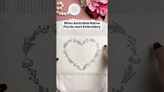 Australian native florals in embroidery! Learn embroidery today #embroiderytutorial