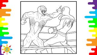 Spider-Man VS Venom Coloring Pages |  Spider-Man VS Venom Epic Battle | Marvel Superhero Coloring News