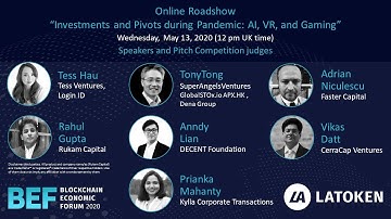 Investments and Pivots during Pandemic:AI, VR and Gaming, May, 13 | 12 pm  UK time