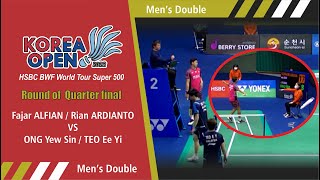 Fajar ALFIAN / Muhammad Rian ARDIANTO VS ONG Yew Sin / TEO Ee Yi #KoreaOpen #Badminton #Indonesia