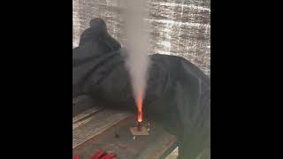 Test firing my new aluminum fuel mixture engine