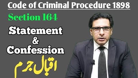 confession | statement before magistrate | section 164 CRPC 1898 | statement under section 164