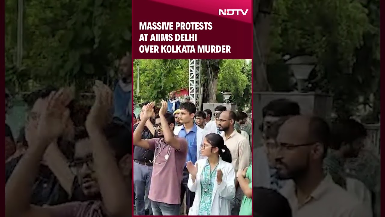 ⁣Kolkata Doctor Case | Doctors At AIIMS Hold Massive Protest Over Kolkata Murder Case