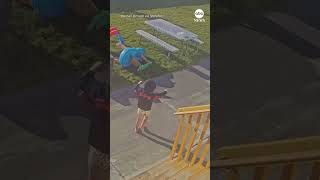 Three-year-old's daring escape to grandma's house caught on camera