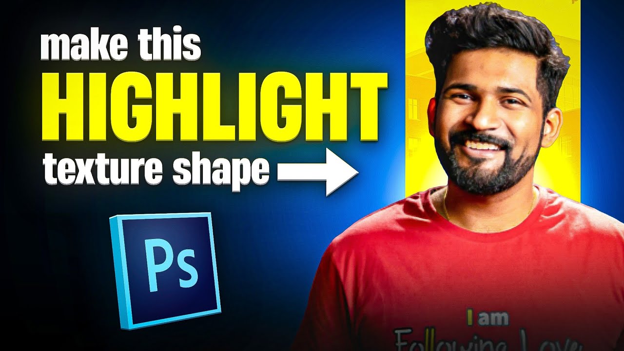 How to Make Highlight Texture Shape behind Character: Photoshop Mobile Tutorial
