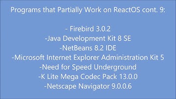 A list of Programs that work on ReactOS [January 2018]