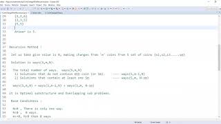 Dynamic Programming - Part 3- Coin Change Problem