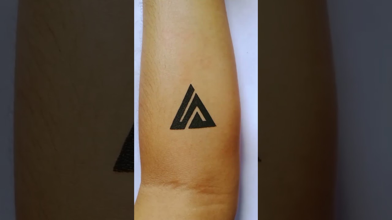 DIY Tattoo Designs Triangle On Arm #tattooartist #tattoos - YouTube