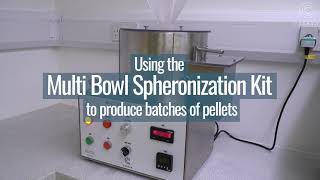 Lab scale extrusion and spheronization with the Multi Bowl Spheronization Kit