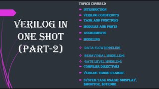 VERILOG HDL IN ONE SHOT(PART-2) | ALL CONCEPTS IN VERILOG IN DETAIL |
